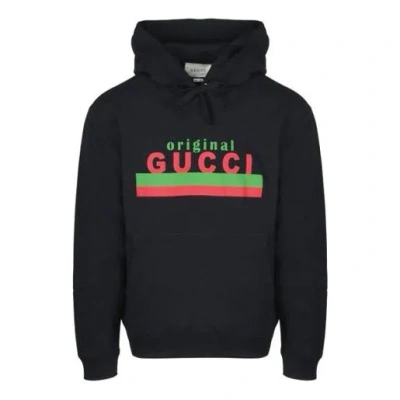 GUCCI Gucci Logo Graphic Hoodie 'Black'