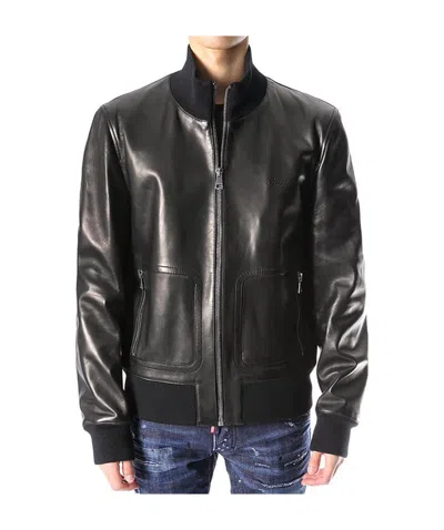 GUCCI LOGO LEATHER JACKET