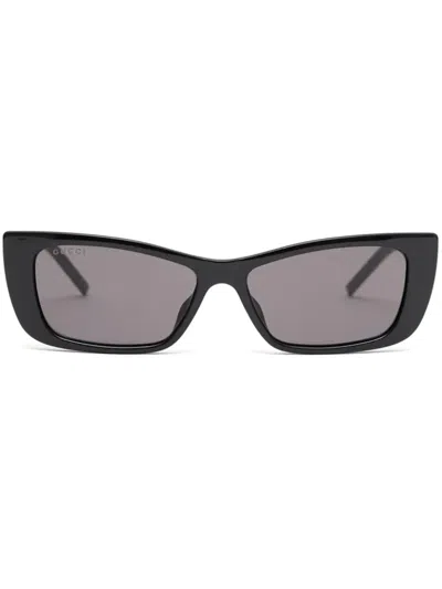 GUCCI LOGO-PLAQUE SUNGLASSES