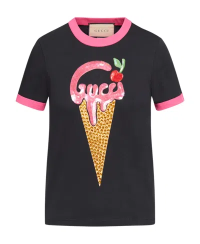 GUCCI LOGO-PRINT SHORT-SLEEVE T-SHIRT