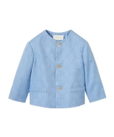 GUCCI GUCCI KIDS GG SHADOW CREWNECK BUTTON-UP JACKET