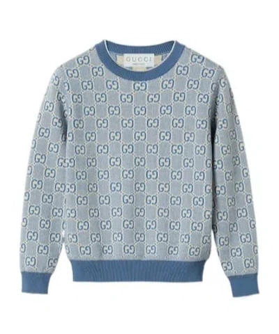 GUCCI GUCCI KIDS GG CREWNECK KNITTED JUMPER