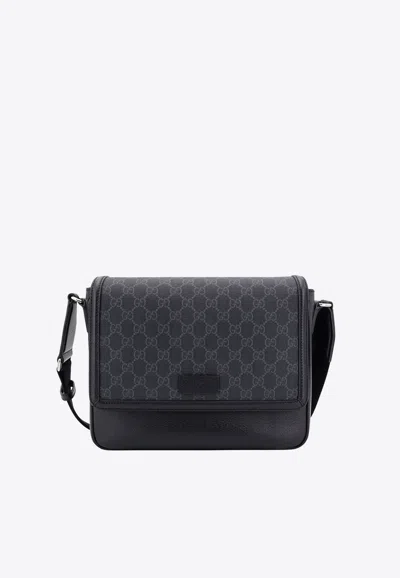 GUCCI MEDIUM GG MONOGRAM MESSENGER BAG