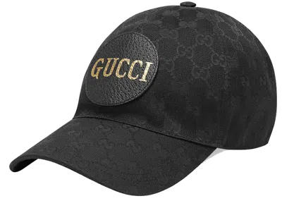 GUCCI MEN'S GUCCI GG CANVAS BASEBALL HAT IN BLACK