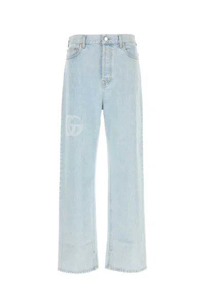 GUCCI GUCCI MEN LIGHT-BLUE DENIM JEANS
