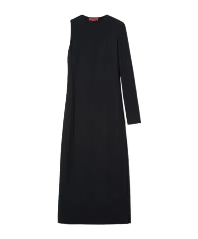GUCCI MID-LENGTH ACETATE VISCOSE SABLE DRESS