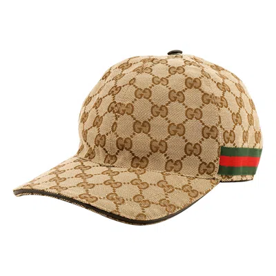 GUCCI Gucci Original GG Canvas Baseball Hat With Web 'Original GG'
