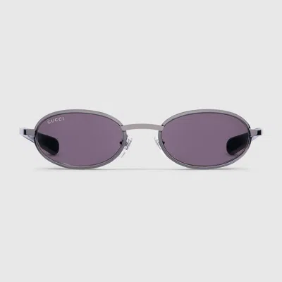 GUCCI GUCCI OVAL FRAME SUNGLASSES