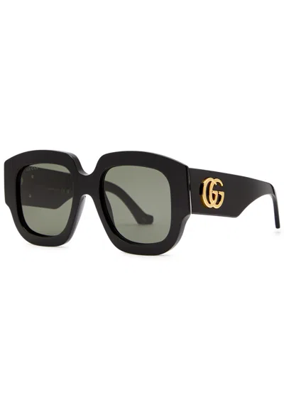 GUCCI GUCCI OVERSIZED SQUARE-FRAME SUNGLASSES