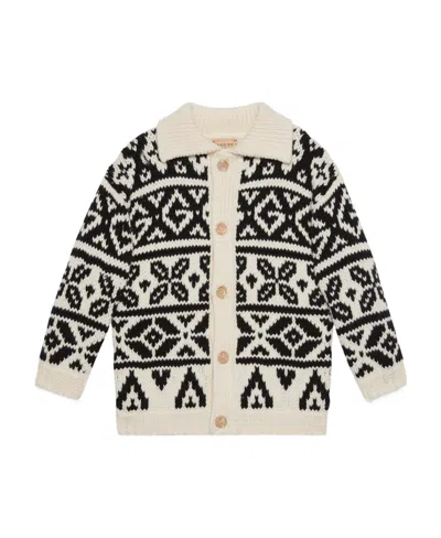 GUCCI GUCCI KIDS JACQUARD BUTTON-UP CARDIGAN