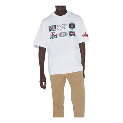 GUCCI Gucci Print Cotton Jersey T-shirt 'White'
