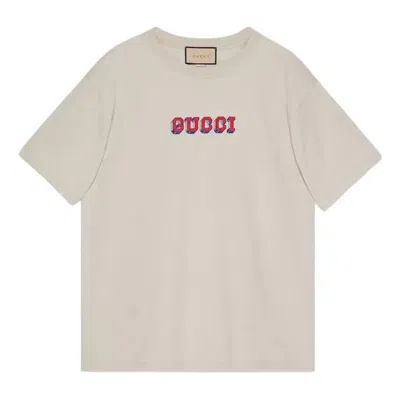GUCCI Gucci Print T-shirt 'Ivory'