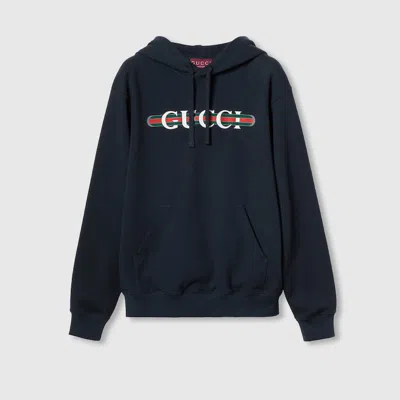 GUCCI GUCCI PRINTED COTTON JERSEY HOODED SWEATSHIRT
