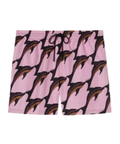 GUCCI GUCCI PRINTED TECHNICAL POPLIN SWIM SHORTS