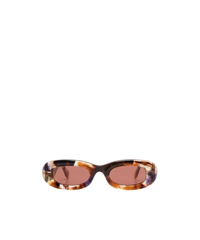 GUCCI GUCCI OVAL FRAME SUNGLASSES