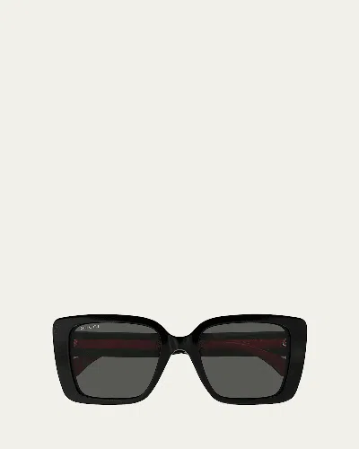 GUCCI RECYCLED ACETATE RECTANGLE SUNGLASSES