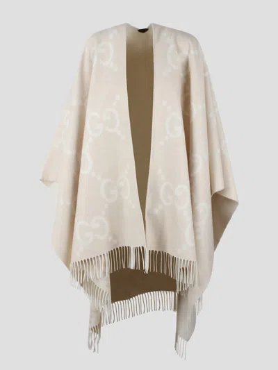 GUCCI REVERSIBLE JUMBO GG CASHMERE CAPE