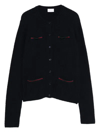 GUCCI RIBBED WOOL CARDIGAN