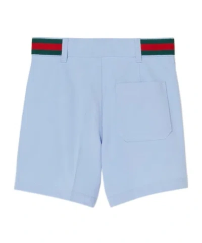 GUCCI CHILDREN'S COTTON SHORTS WITH WEB