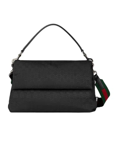 GUCCI MEDIUM GG CROSSBODY BAG WITH WEB