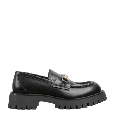 GUCCI GUCCI LUG HORSEBIT DETAILED LOAFERS
