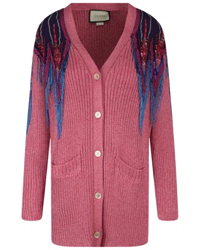GUCCI GUCCI SEQUIN & FRINGE CARDIGAN