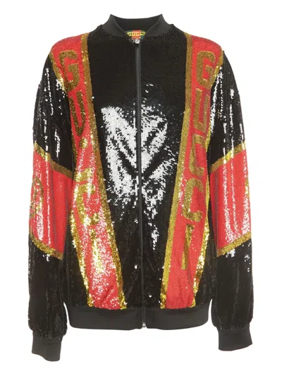 GUCCI SEQUIN-EMBELLISHED BOMBER JACKET
