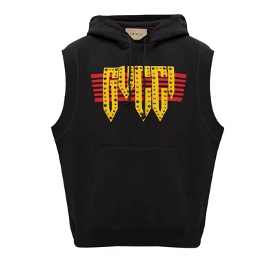 GUCCI GUCCI SLEVELESS HOODIE 'MEDLEY' | BLACK | MEN'S SIZE S
