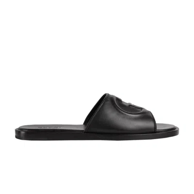 GUCCI GUCCI SLIDE SANDAL 'INTERLOCKING G - BLACK' | MEN'S SIZE 9