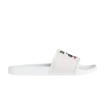 GUCCI GUCCI SLIDE 'WORLDWIDE FLAG - WHITE'