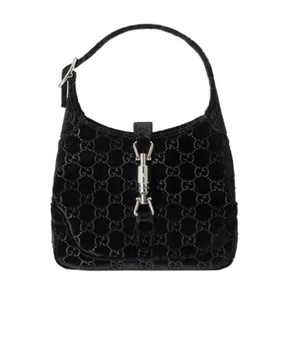 GUCCI SMALL JACKIE 1961 VELVET SHOULDER BAG