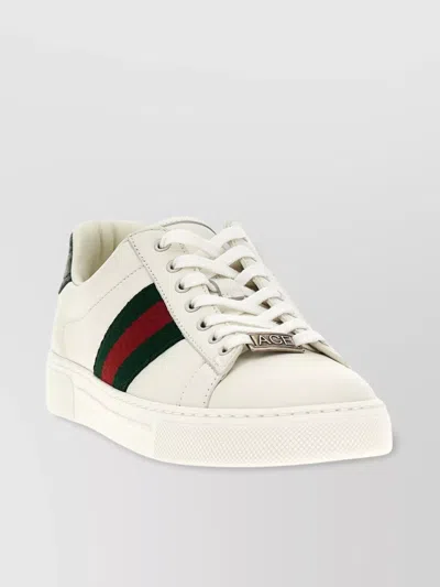 GUCCI SNEAKERS RUBBER SOLE CONTRASTING HEEL TAB
