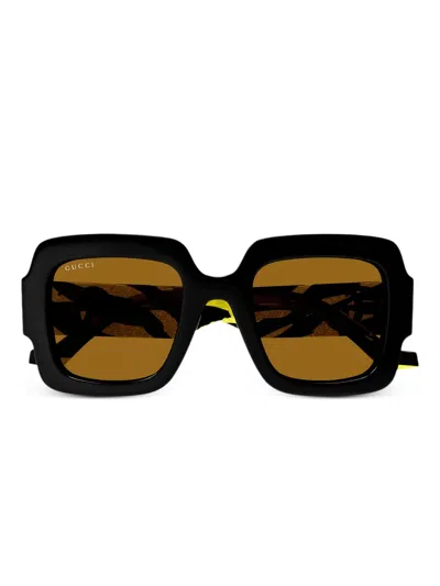 GUCCI SQUARE-FRAME "BLACK" SUNGLASSES