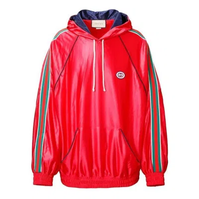 GUCCI Gucci SS21 Taped Hooded Track Jacket 'Red'