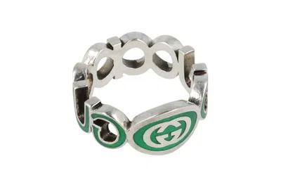 GUCCI GUCCI STERLING SILVER INTERLOCKING G RING SILVER