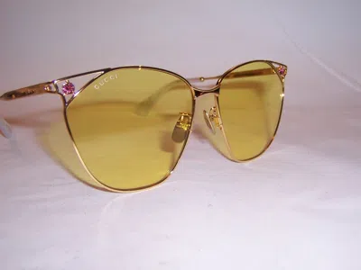 GUCCI GUCCI SUNGLASSES GG 1375SA 002 GOLD/YEELOW AUTHENTIC 1375