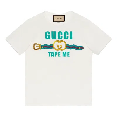 GUCCI Gucci Tape Me Cotton T-Shirt 'White'