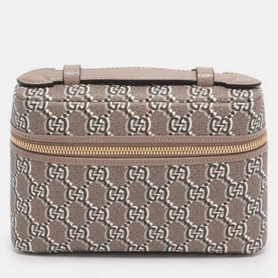 GUCCI TAUPE GG SHADOW SUPREME CANVAS MINI CROSSBODY BAG