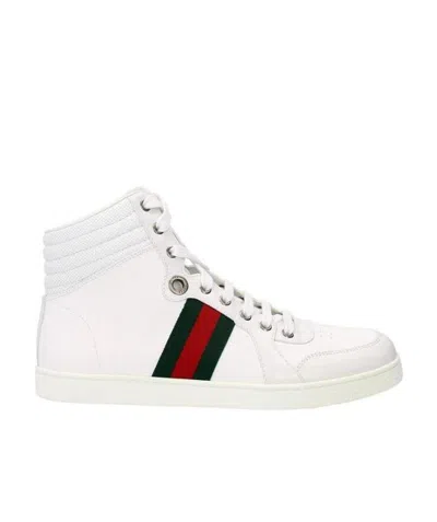 GUCCI TIE HIGH-TOP CASUAL SNEAKERS