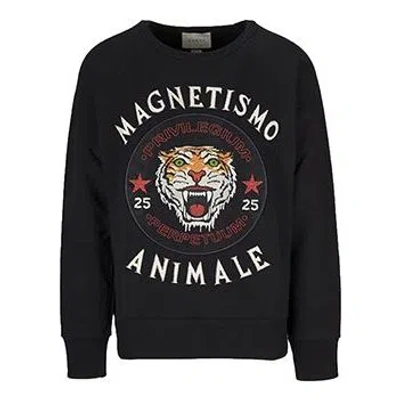 GUCCI Gucci Tiger Head Printing Knit Black