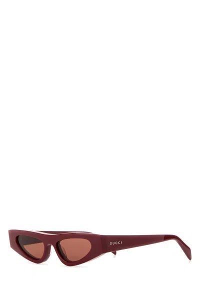 GUCCI TIZIANO RED ACETATE SUNGLASSES