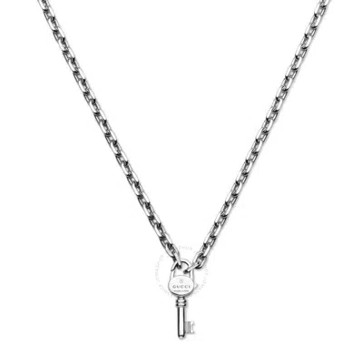 GUCCI GUCCI TRADEMARK STERLING SILVER KEY NECKLACE YBB796343001