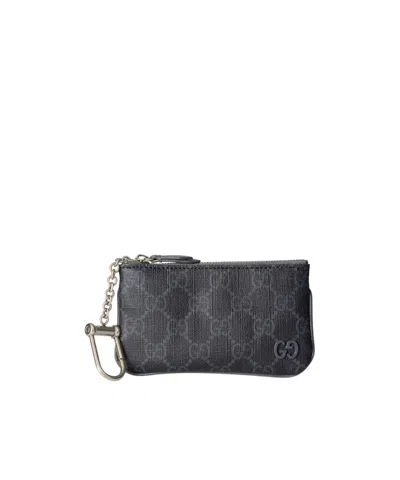 GUCCI GUCCI MONOGRAMMED ZIP-UP KEY CASE