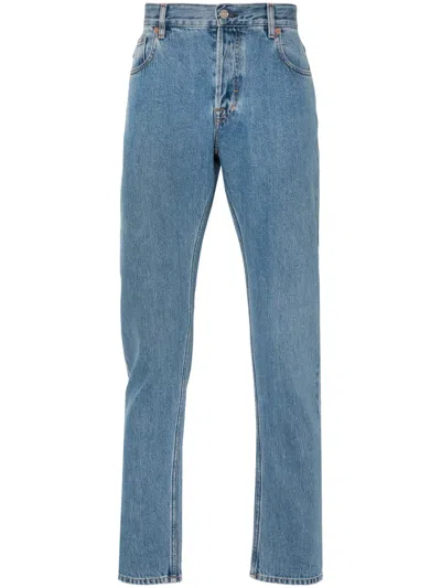 GUCCI WEB-STRIPE TAPERED JEANS