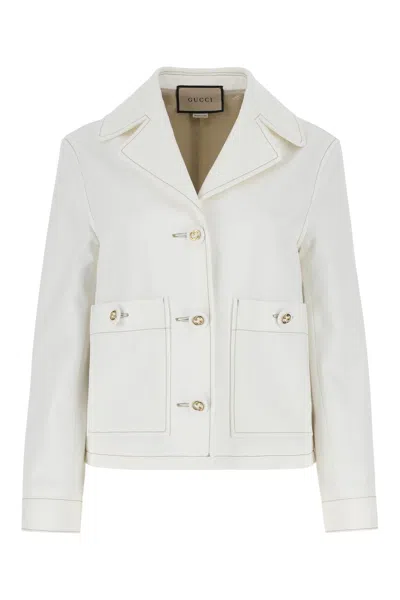 GUCCI WHITE COTTON BLAZER