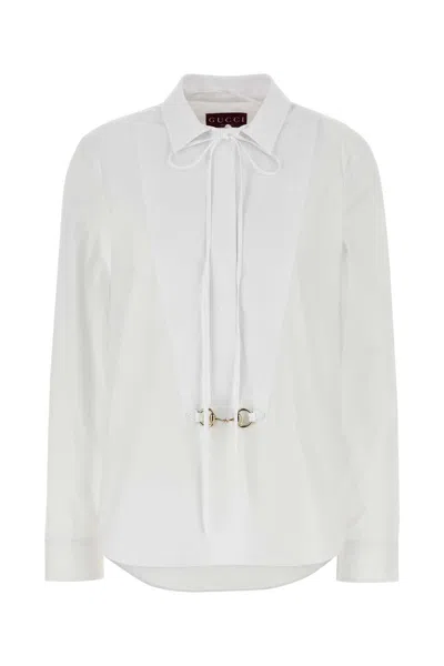 GUCCI GUCCI WHITE POPLIN SHIRT