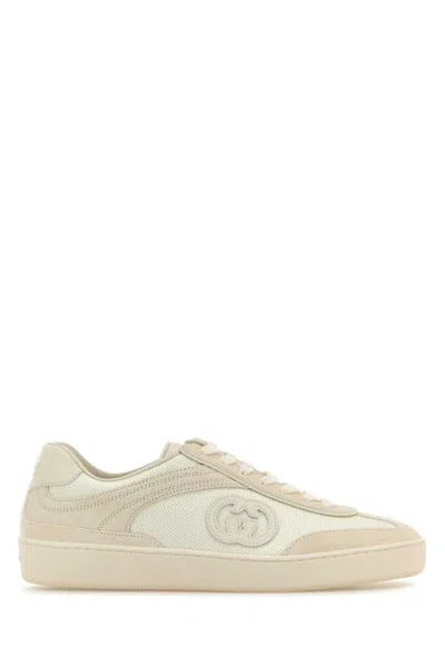 GUCCI WOMEN WHITE SUEDE SNEAKERS, 7.5 LUXURY SNEAKERS FOR WOMEN DARVEYS