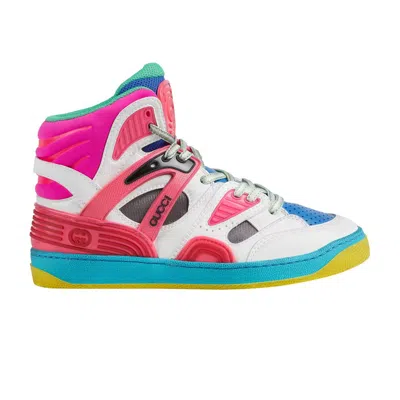 GUCCI GUCCI WMNS BASKET HIGH 'WHITE PINK BLUE'