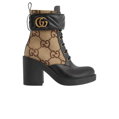 GUCCI GUCCI WMNS DOUBLE G ANKLE BOOT 'CAMEL EBONY' | BROWN | WOMEN'S SIZE 3