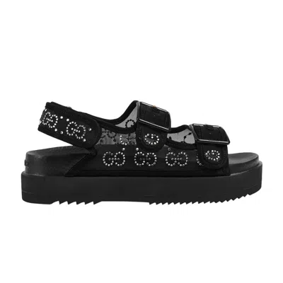 GUCCI GUCCI WMNS GG SANDAL 'CRYSTALS - BLACK'